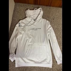 White Cest La Vie Hoodie